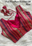 Pure Handloom Banarasi Silk-Rani Pink