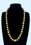 Beautiful pearl necklace with marble stones