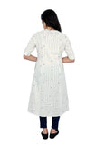 A Line kurti beige color with black stripes