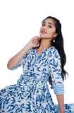 Tunic White color with blue print